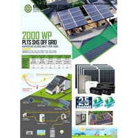 Paket PLTS Off grid 2000 WP 10000 Watt per hari